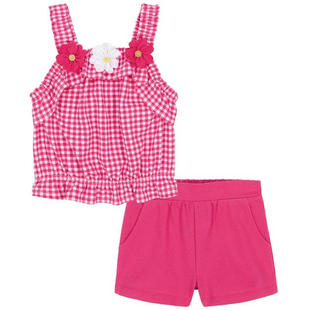 Girls (4-6x) Kids Headquarters® 2pc. Check Tank & Knit Shorts Set