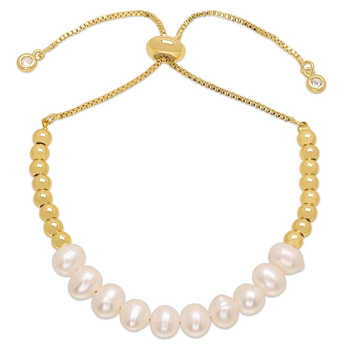 Gemstone by Gianni Argento Pearl & Bead Adjustable Bracelet