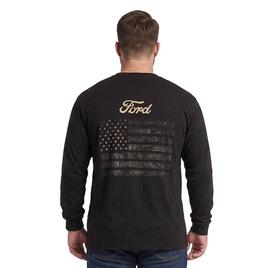 Mens Big & Tall Buckhorn River Ford Long Sleeve Tee - Black
