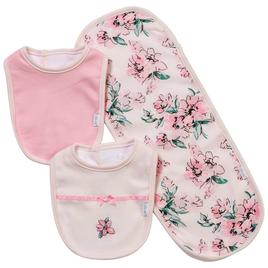 Baby Girl Little Me Dream Floral Bib and Burp Set