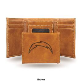 Mens NFL Los Angeles Chargers Faux Leather Trifold Wallet