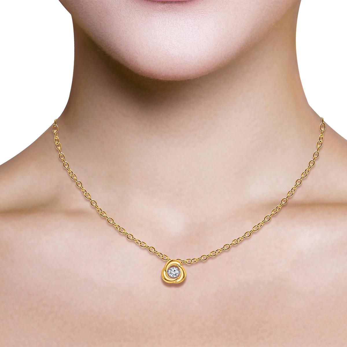 Nova Star® 1/4ctw. Gold over Silver Lab Grown Diamond Pendant