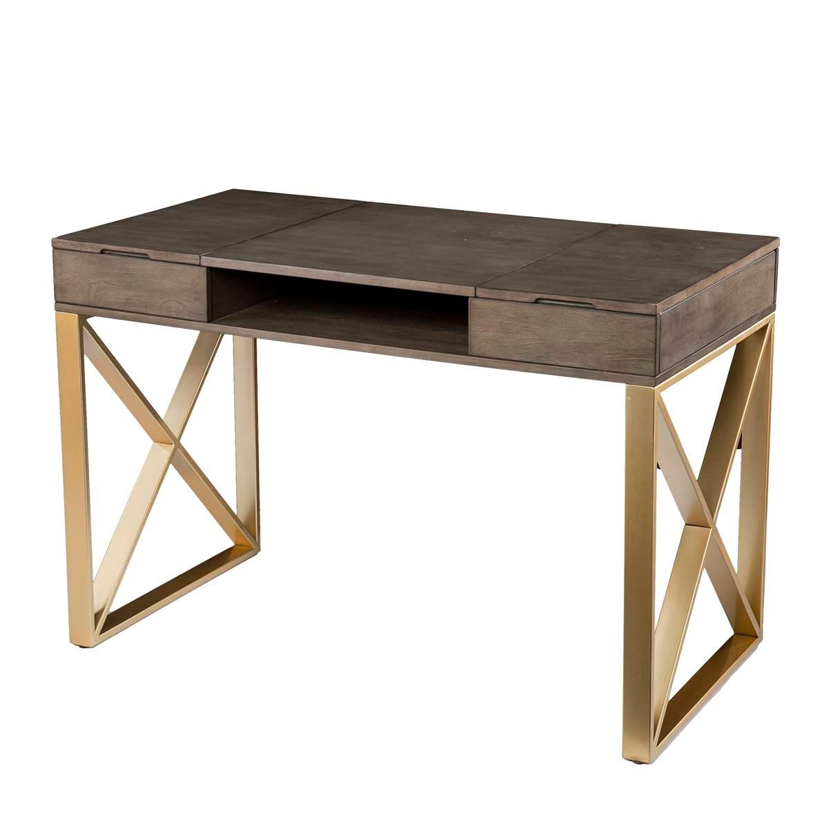 Southern Enterprises Bardmont Two-Tone Desk w/ Storage