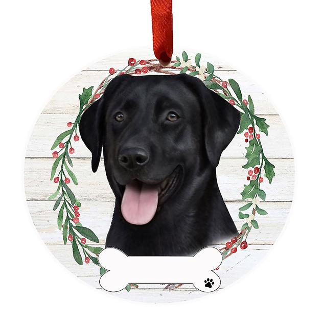 E&S Pets Black Labrador Wreath Ornament