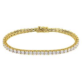 Gold Plated CZ Square Tennis Laydown Tennis Bracelet