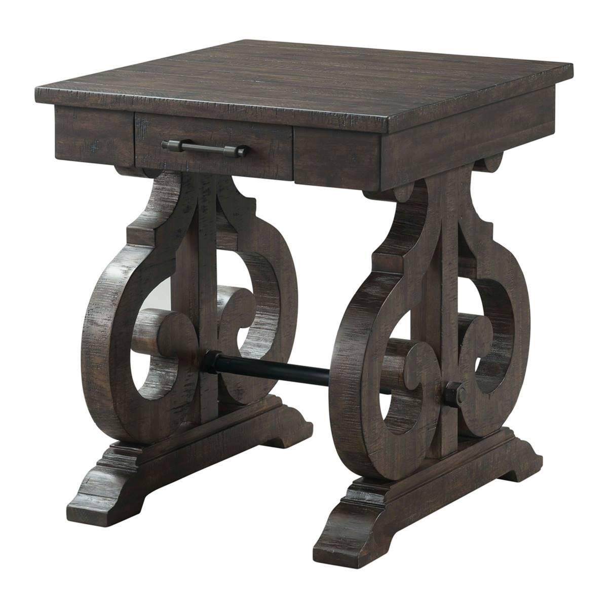 Elements Stone Square End Table