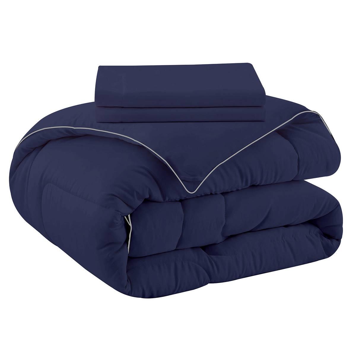 PeaceNest All Season Satin Down Alternative Comforter Set