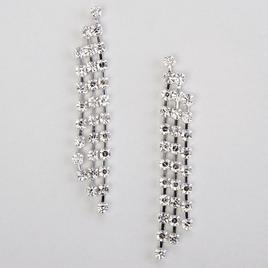Roman Silver Waterfall Drop Earrings