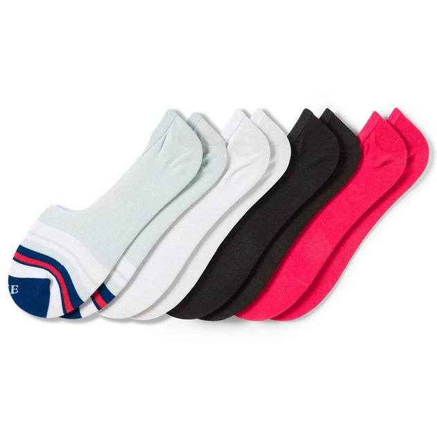 Womens HUE® 4pk Cotton Foot Liner Socks