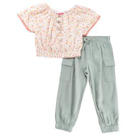 Toddler Girl Penelope Mack LTD(tm) Floral Top & Cargo Joggers Set