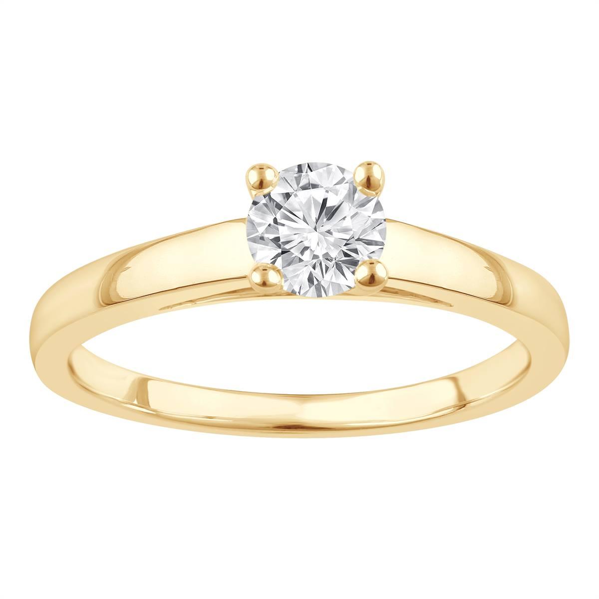 Nova Star(R) Yellow Gold 1/2ctw. Lab Grown Diamond Solitaire Ring