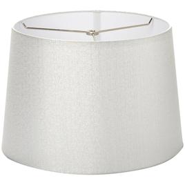 Fangio Lighting White Linen w/Silver Hardback 12in. Drum Shade