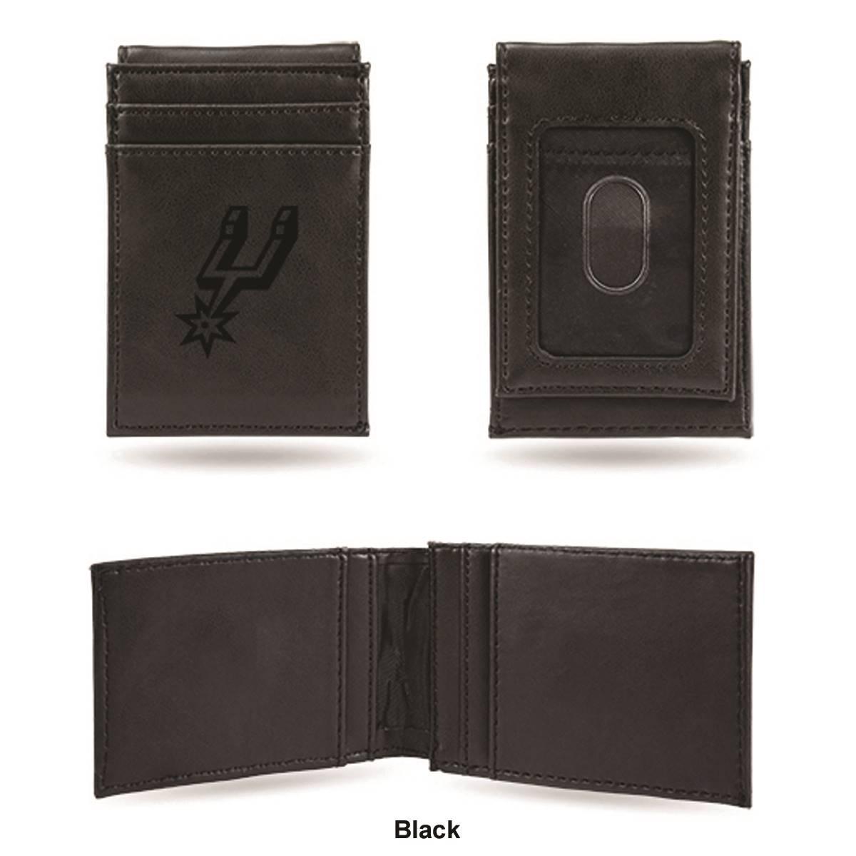 Mens NBA San Antonio Spurs Faux Leather Front Pocket Wallet
