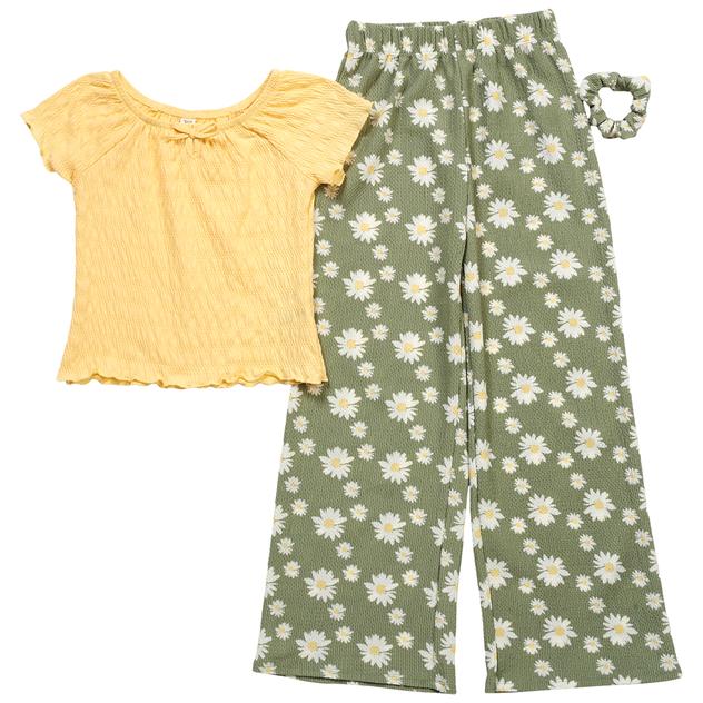 Girls (7-16) Sweet Butterfly® Rouched Top w/ Daisy Palazzo Pants
