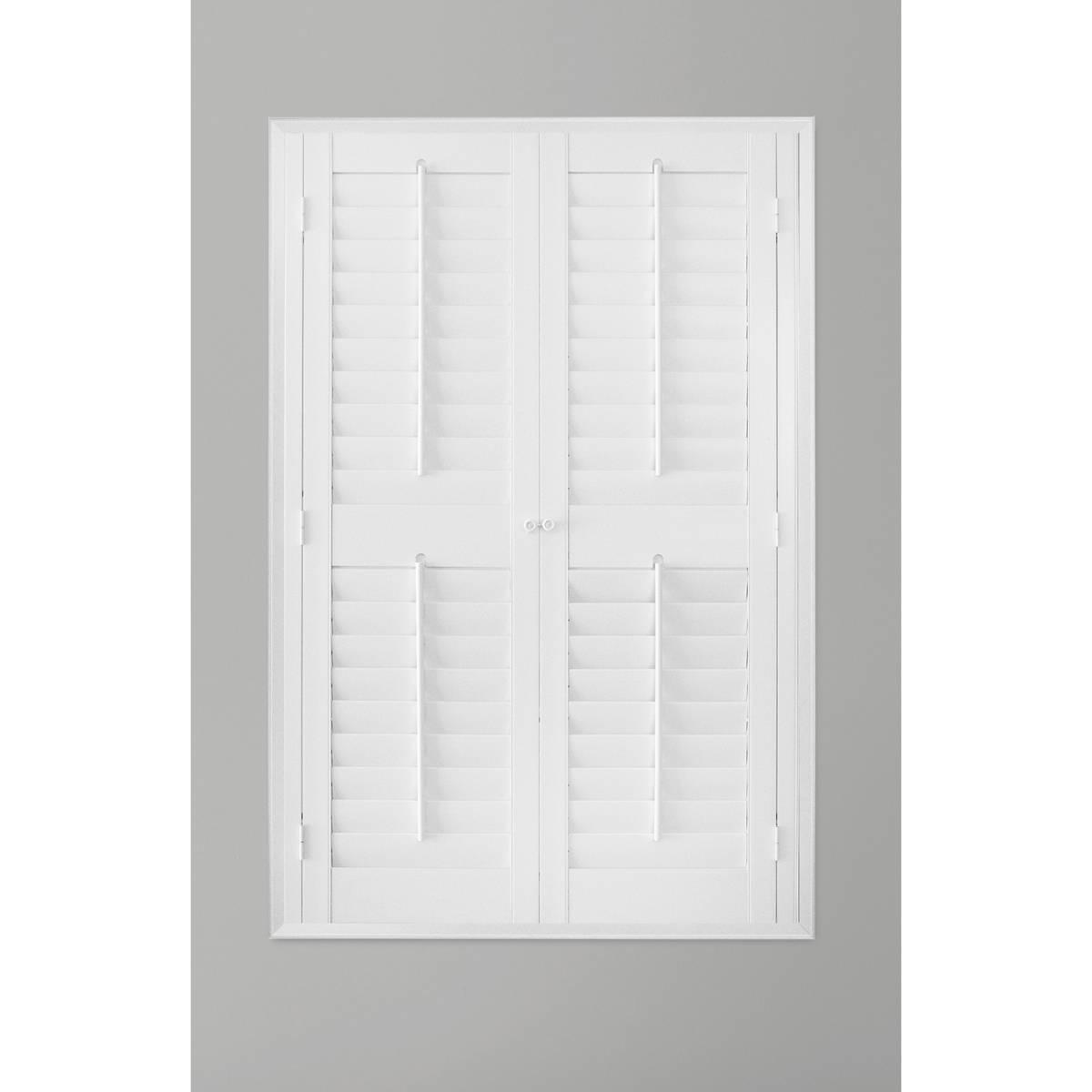 Faux Wood Plantation Shutter Kit - 27-29x54in. - 31-33x60in.