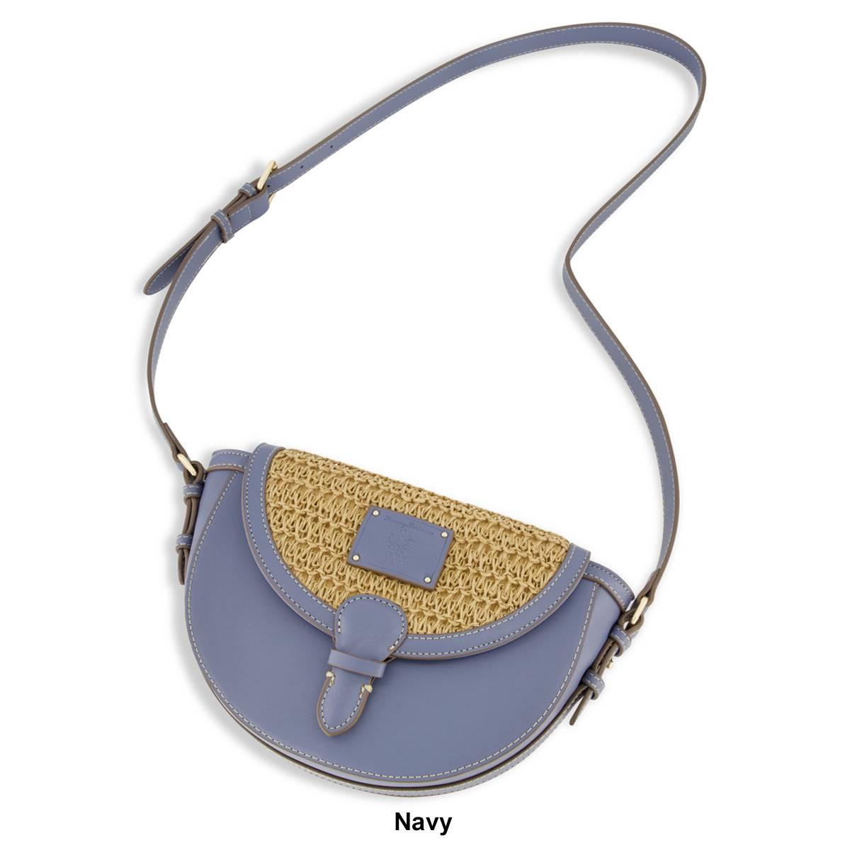 Tommy Bahama Raffia/PU Crossbody Flap Bag