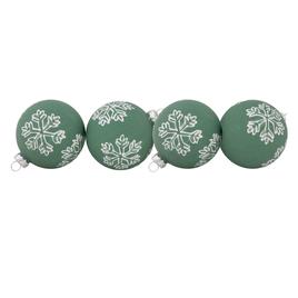 Northlight Seasonal 4ct. White Snowflake Christmas Ball Ornaments