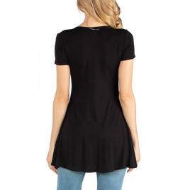 Womens 24/7 Comfort Apparel Cap Sleeve Tunic Maternity Top