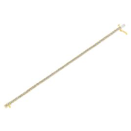 Haus of Brilliance Yellow Gold over Silver Tennis Bracelet