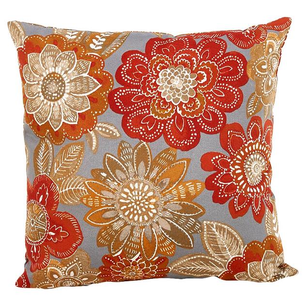 Jordan Manufacturing Outdoor Toss Pillow - Taupe/Rust