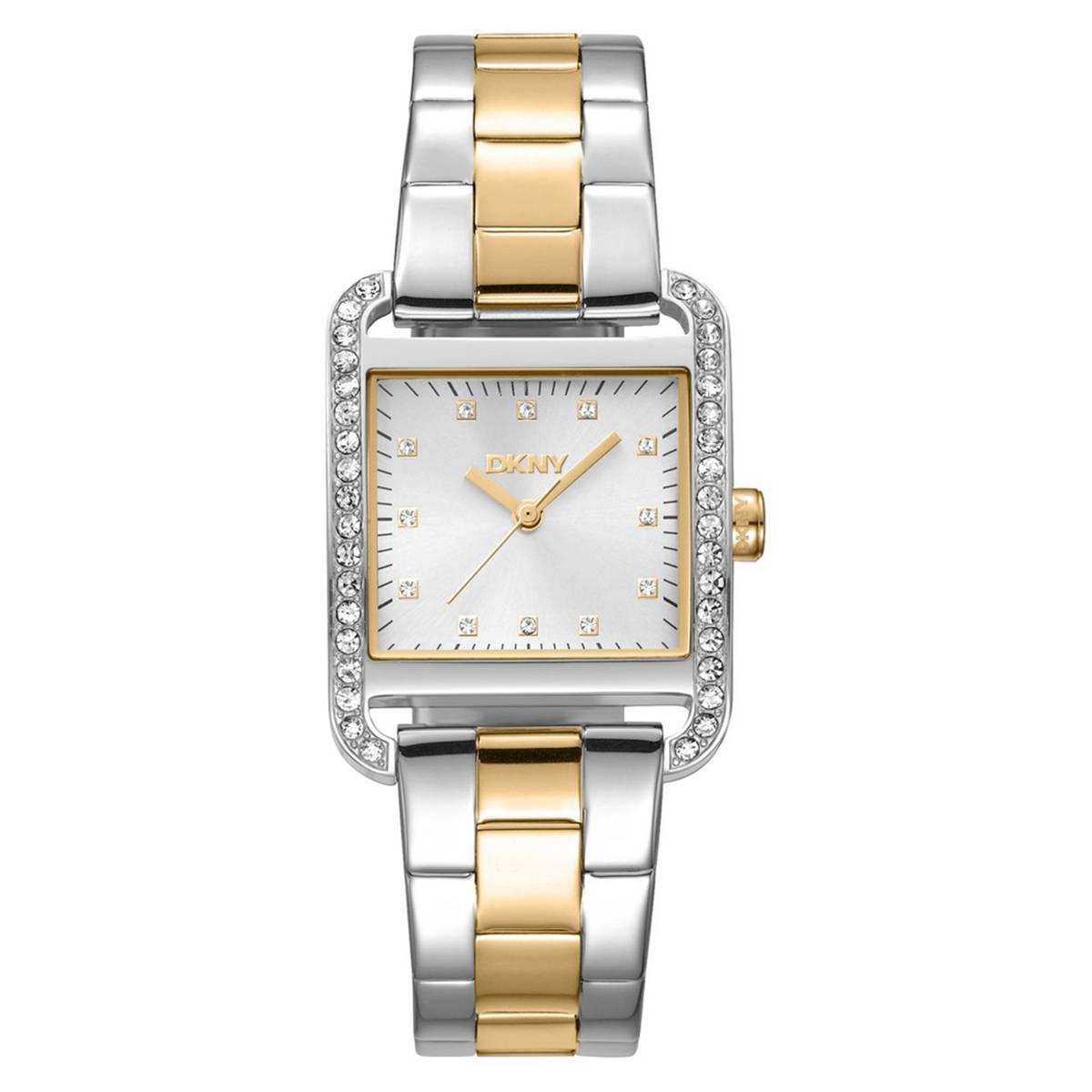 Womens DKNY City Glitz Two-Tone Silver Dial Watch - DK1L003M0045
