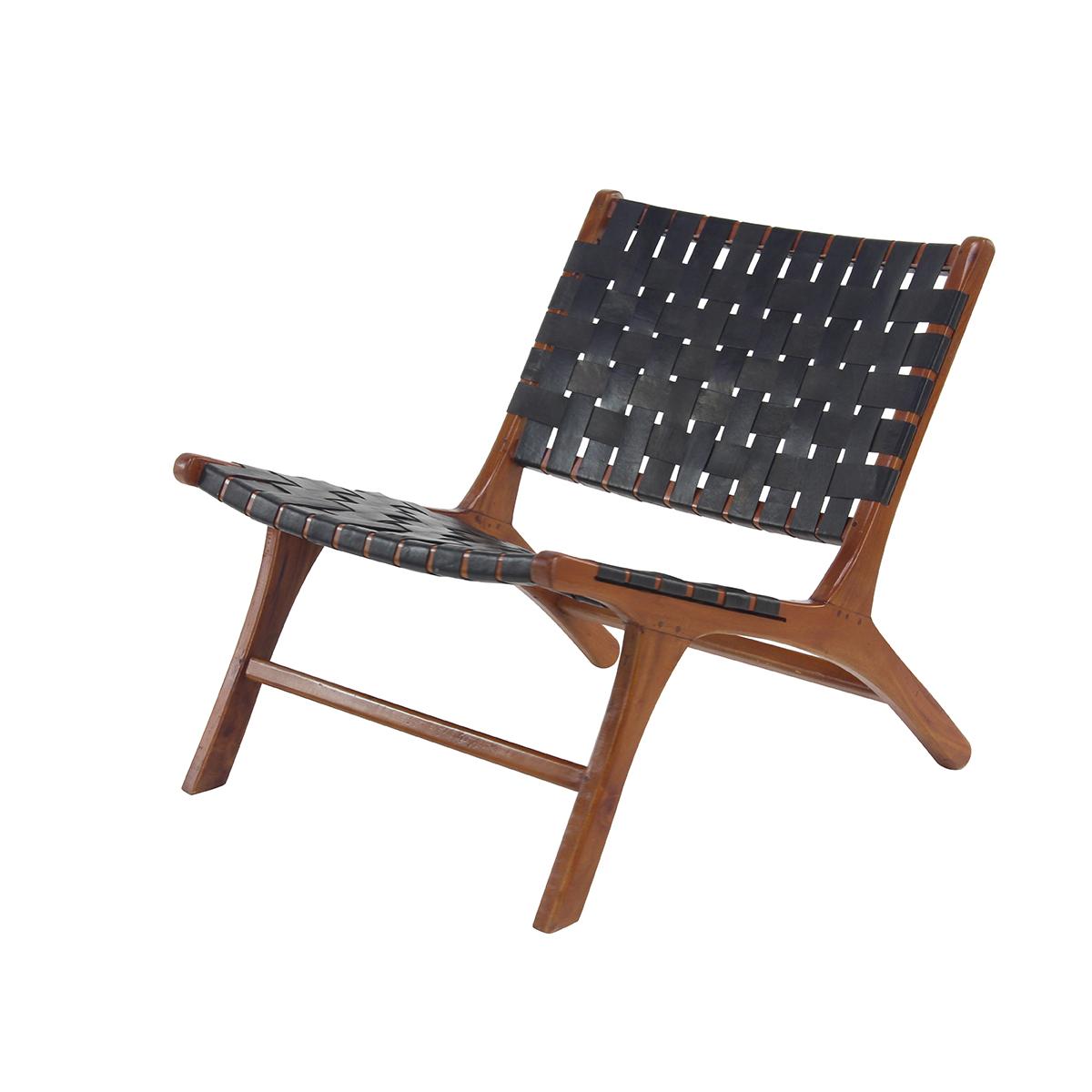 9th & Pike(R) Black Wood Contemporary Accent Chair - Set of 2