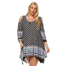 Plus Size White Mark Antonia Cut-Out Shoulder Tunic
