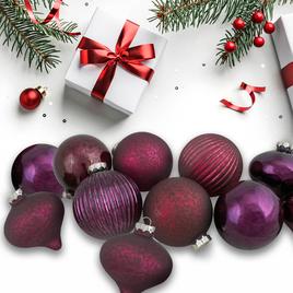 Northlight Seasonal 12pc. Jewel Tone Glass Christmas Ornaments