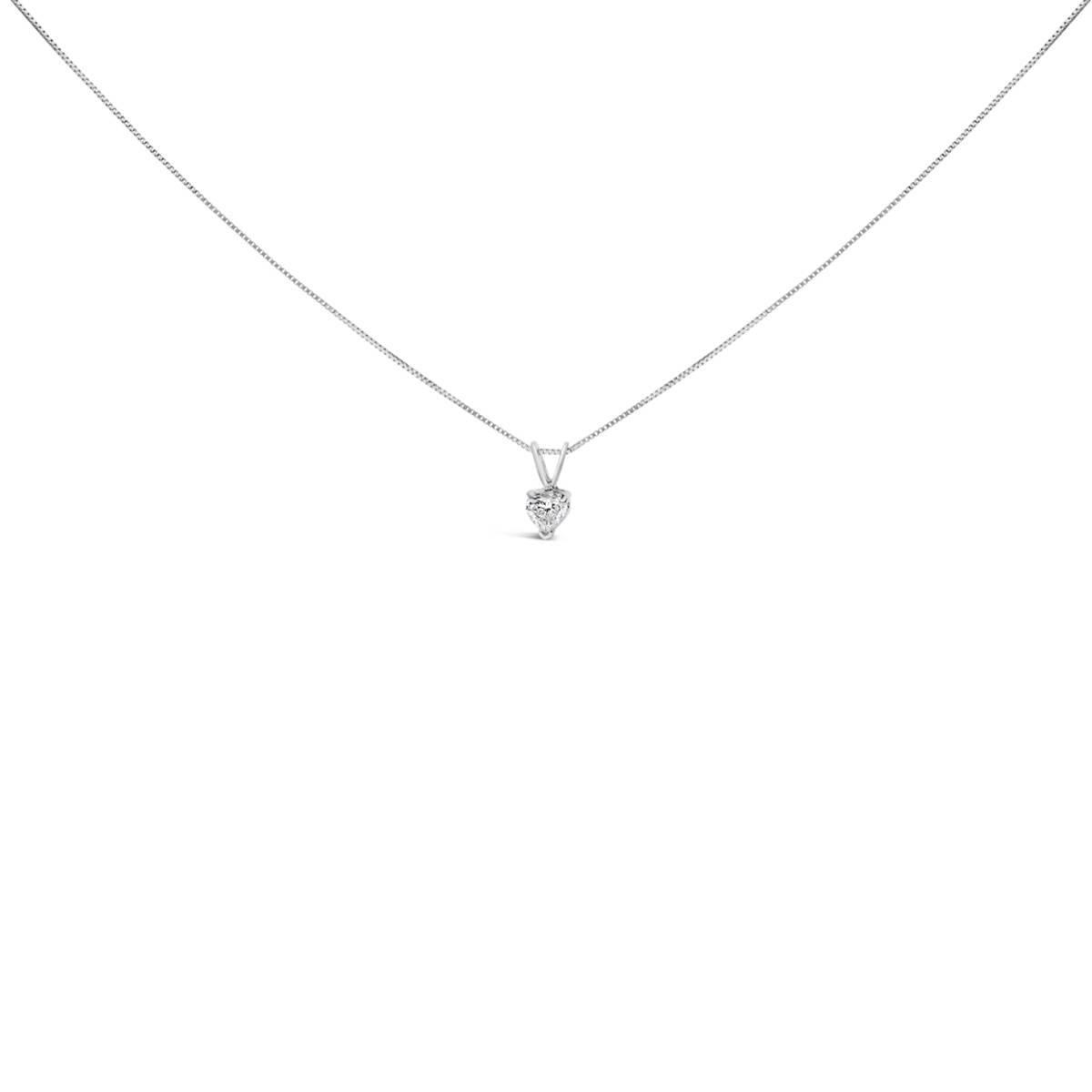 Haus of Brilliance 1/4ctw. Heart Lab Grown Diamond Pendant