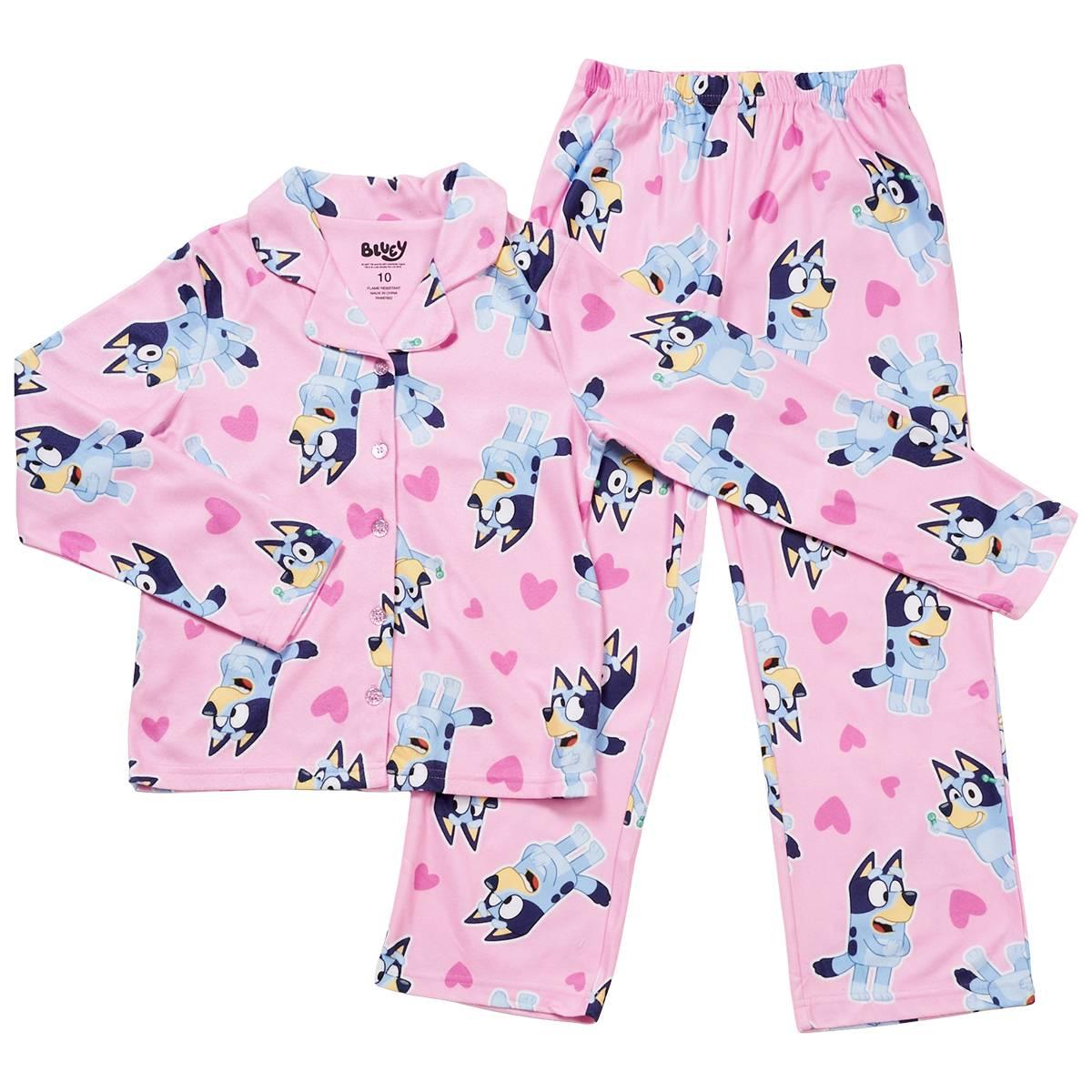 Girls Bluey Playtime Heart 2pc. Fleece Pajama Set