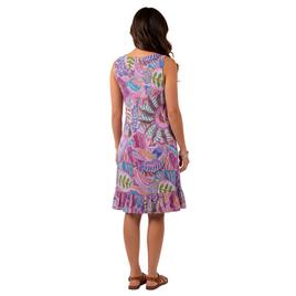 Womens MSK Sleeveless Floral Ruffle Hem Shift Dress