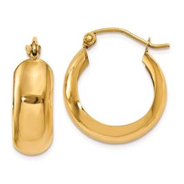 Gold Classics(tm) 14kt. Yellow Gold 19x7mm Hoop Earrings