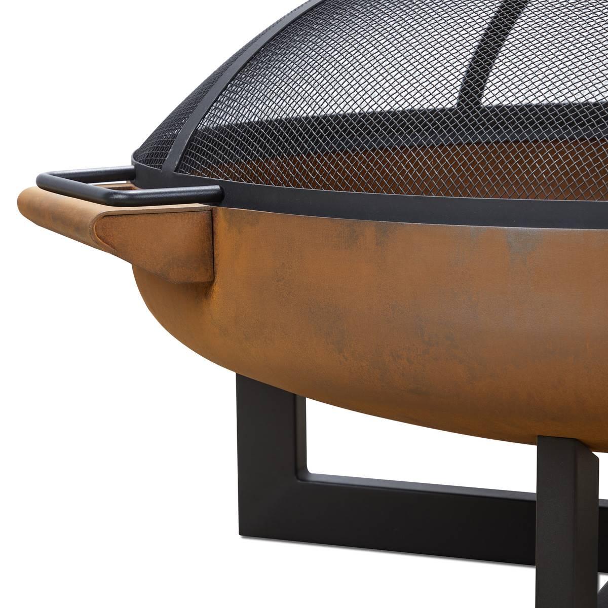 Real Flame La Porte 31" Round Steel Wood Burning Fire Pit