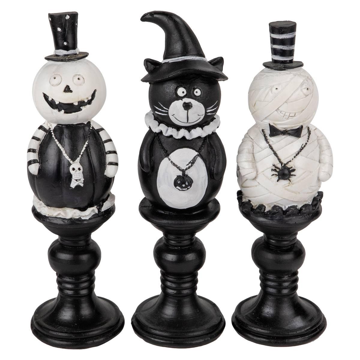 Northlight Seasonal Set of 3 Halloween Candlesticks