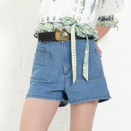 Womens MNK 5-Pocket Denim Shorts