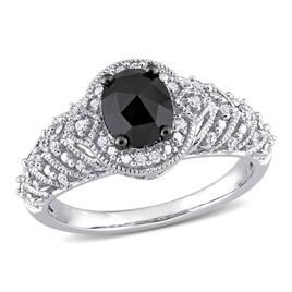 Radiant Rainbow(tm) White Gold 1ct. Diamond Engagement Ring