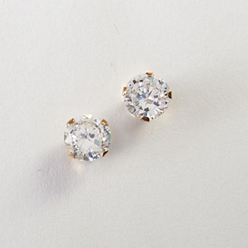 10kt. Yellow Gold Cubic Zirconia Stud Earrings