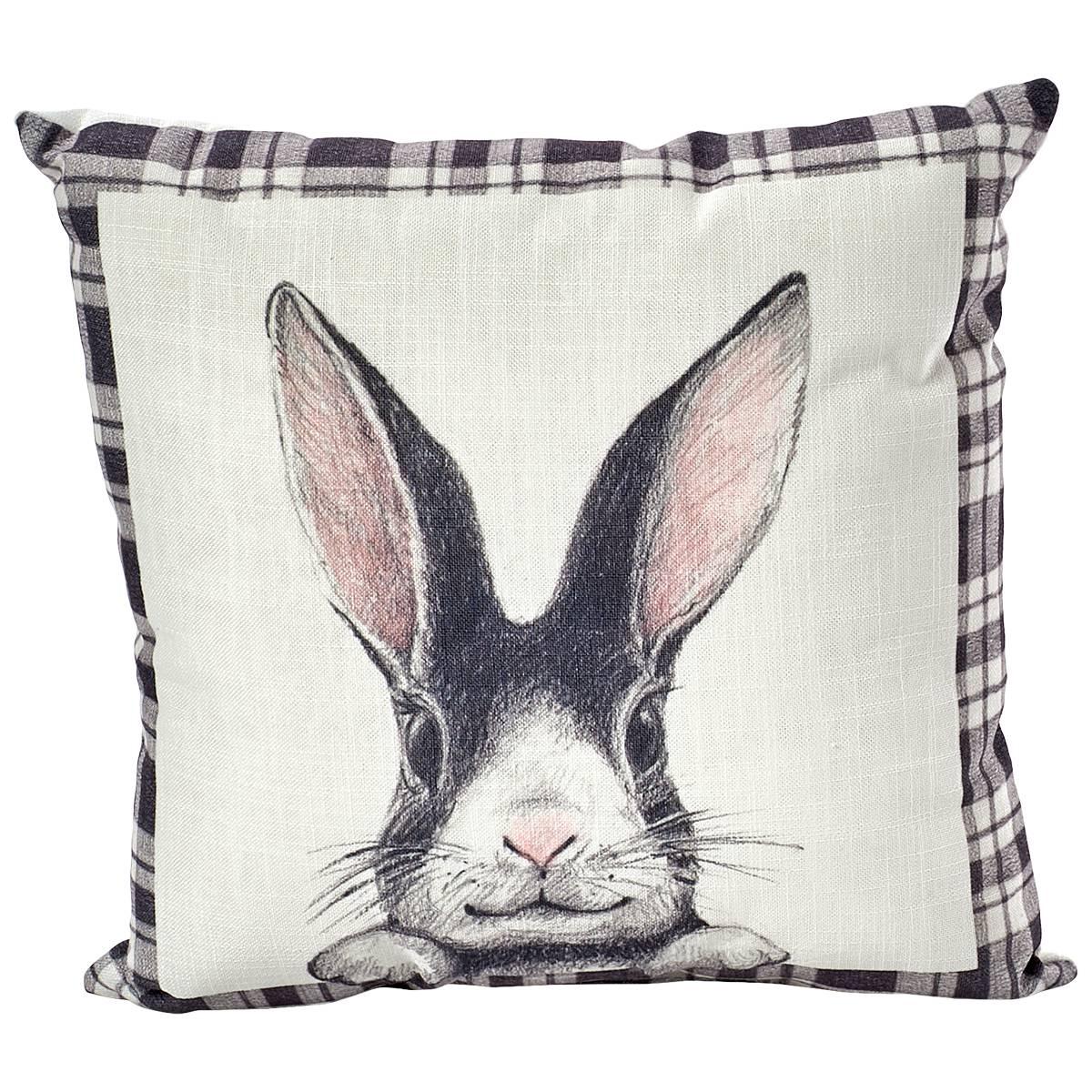 Easter Rabbit Farmhouse Decorative Pillow - 14x14