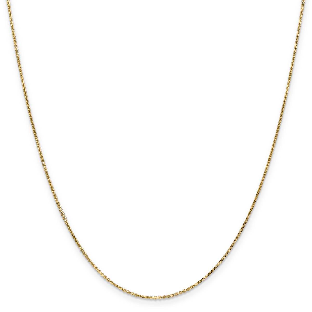 Unisex Gold Classics™ .95mm. 14k Diamond Cut Cable 14in. Necklace