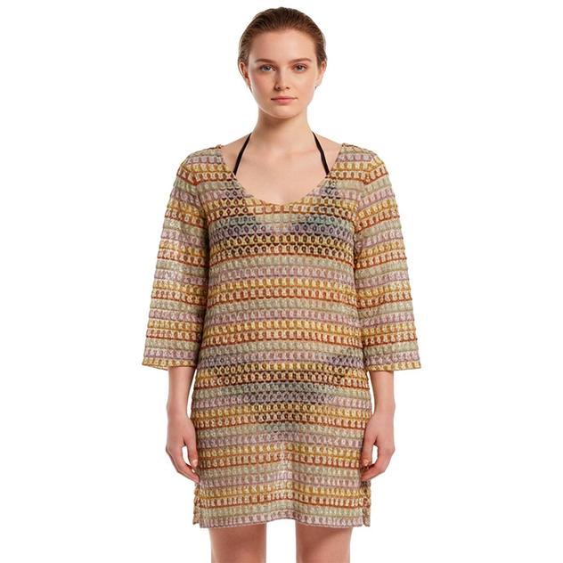 Womens J Valdi Aruba Scoop Neck Tunic Dress Swim Cover Up