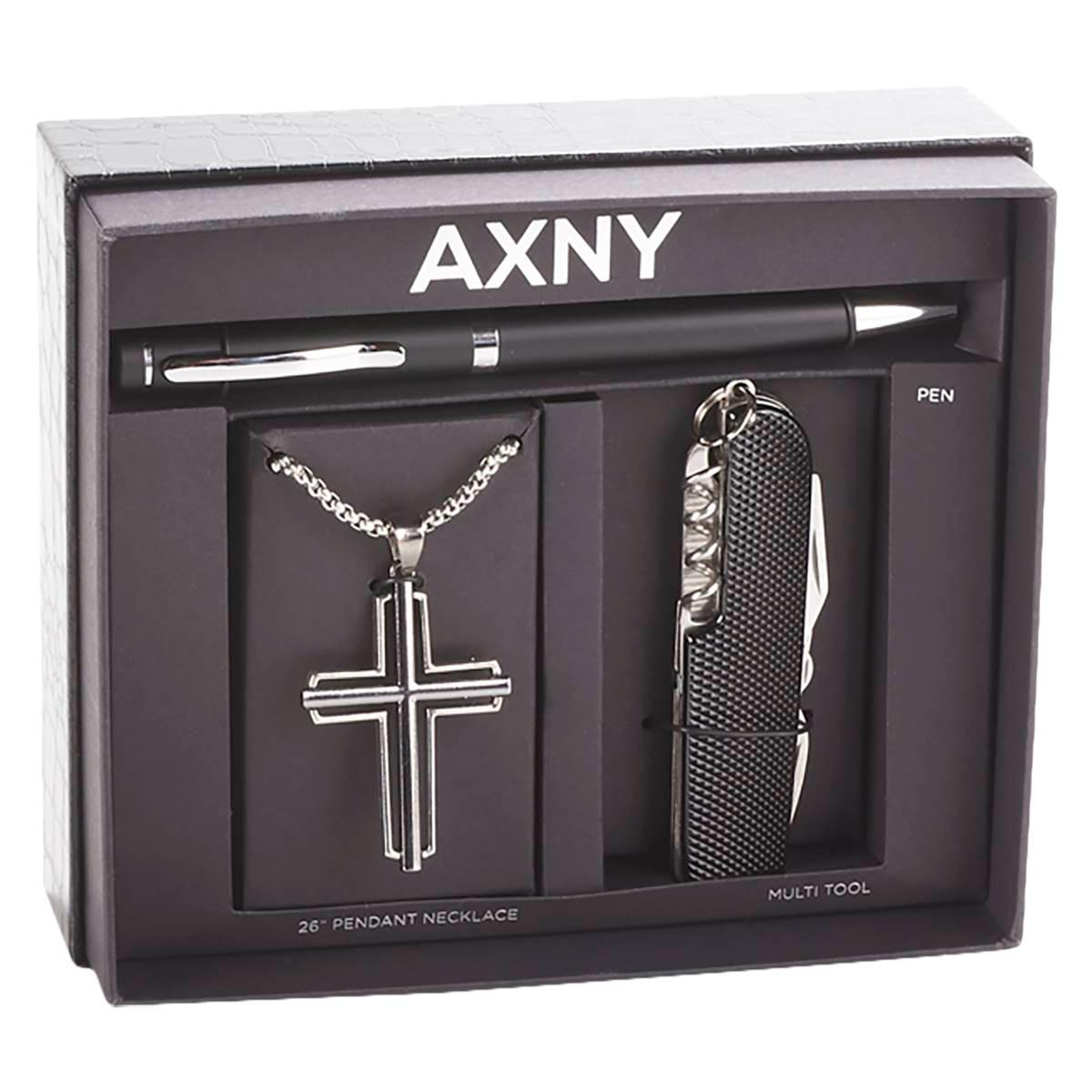 Mens Gentlemen''s Classics(tm) Stainless Steel Necklace/Tool/Pen Set