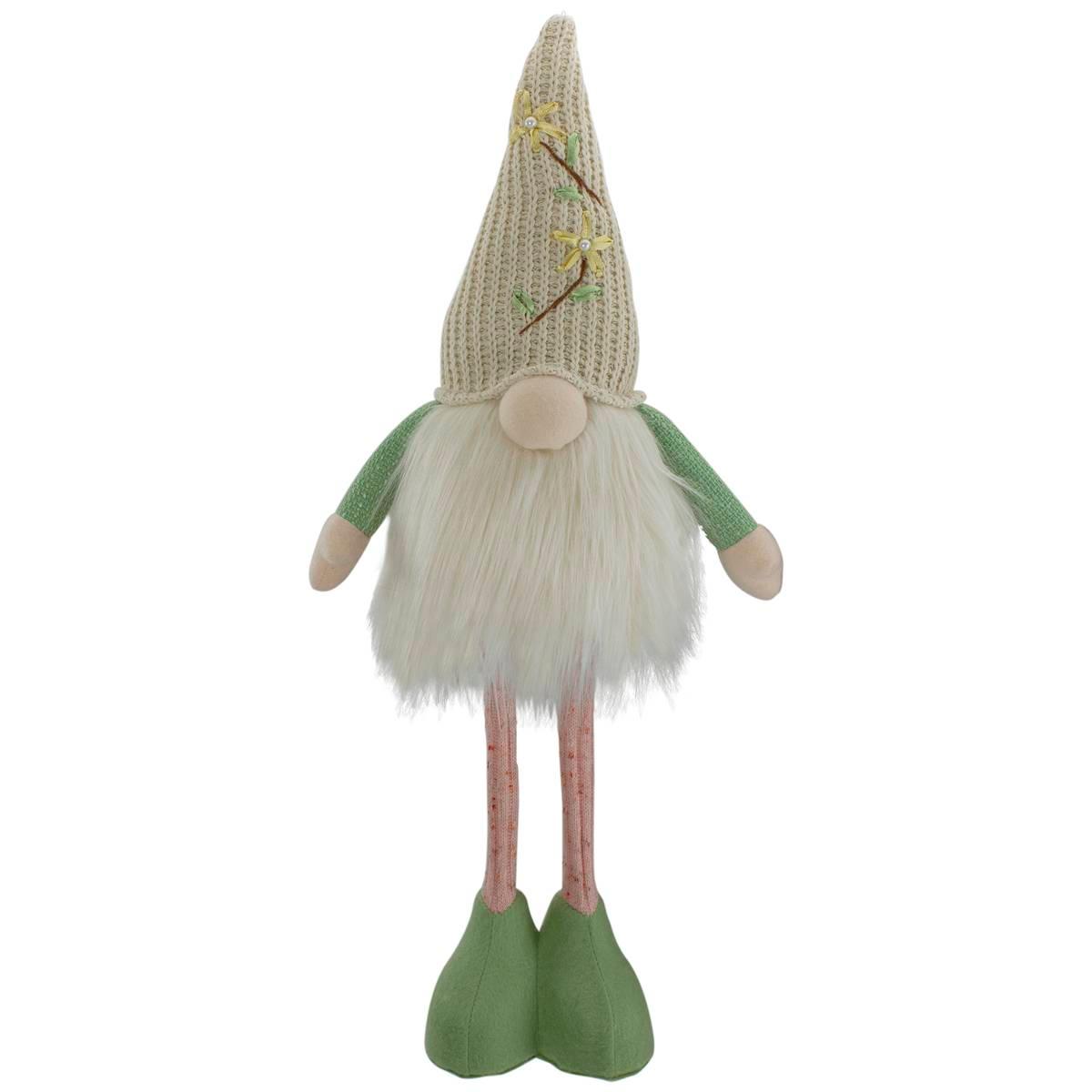 Northlight Seasonal LED Gnome Figurine w/ Knitted Floral Hat