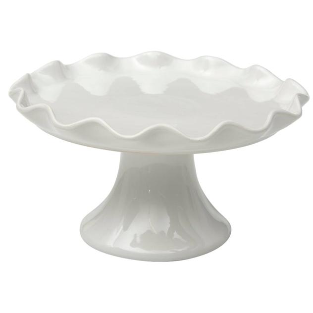 Home Essentials 10in. Ruffle  Edge Cake Stand
