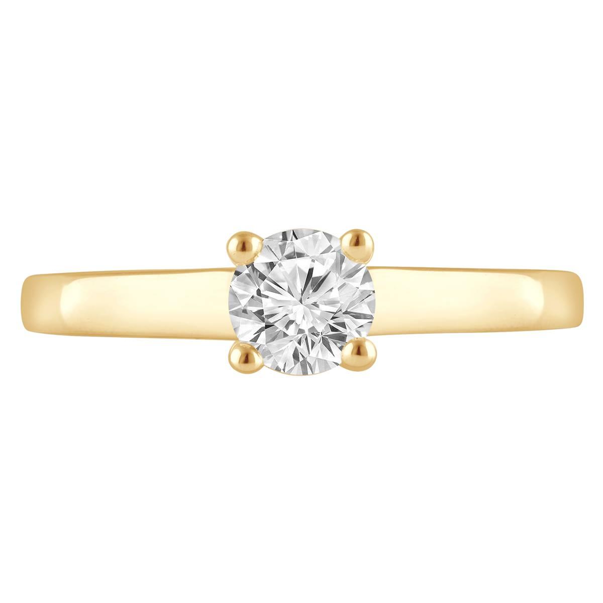 Nova Star® Yellow Gold 1/2ctw. Lab Grown Diamond Solitaire Ring