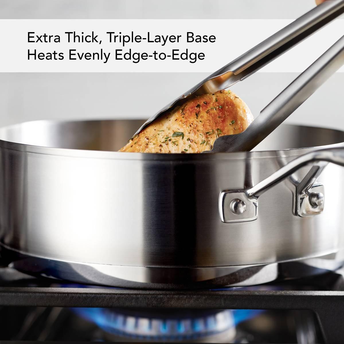 KitchenAid® Stainless Steel 3-Ply Base 4.5qt. Sauté Pan