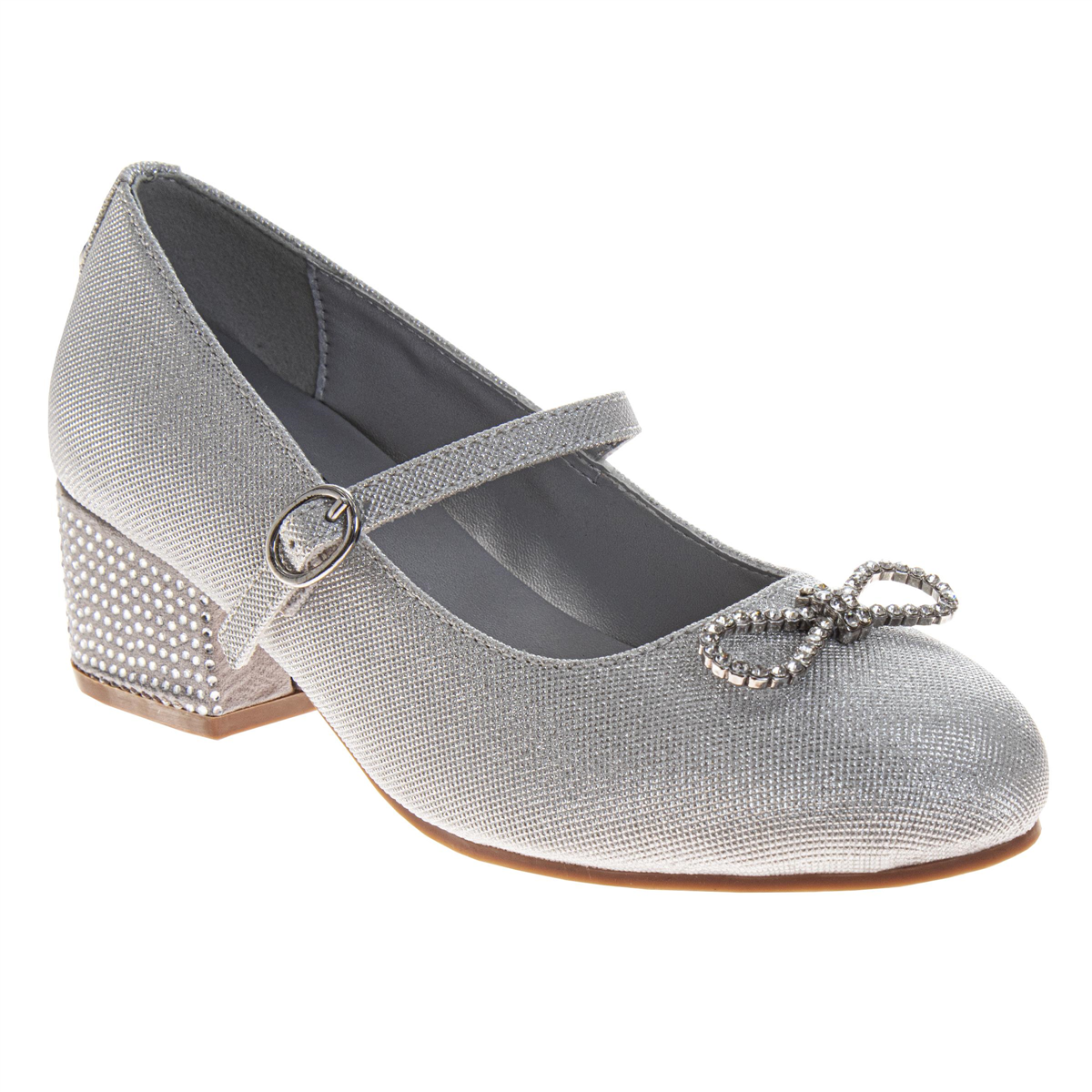 Little Girls Badgley Mischka(R) Glitter Mary Jane Dress Pumps