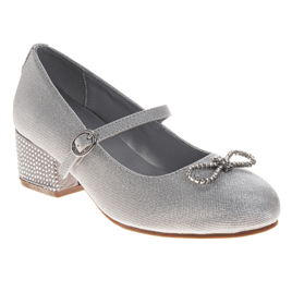 Little Girls Badgley Mischka(R) Glitter Mary Jane Dress Pumps