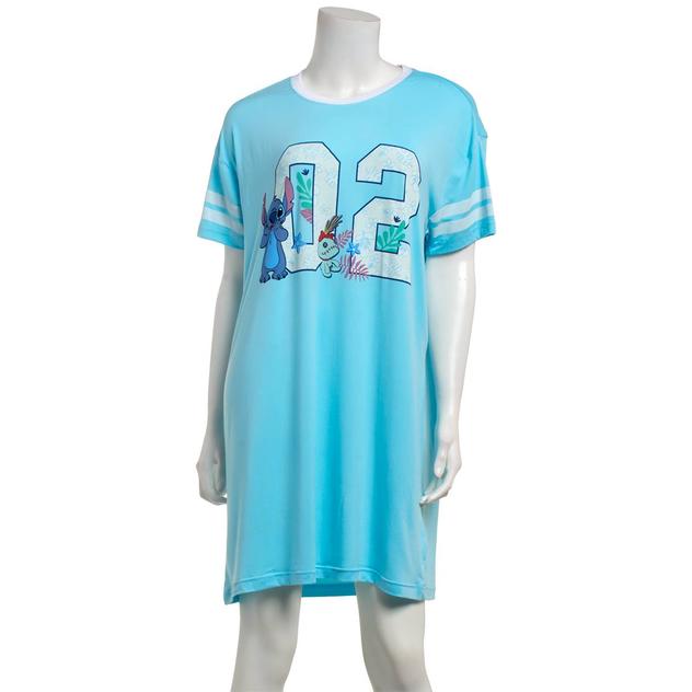 Juniors Disney Stitch & Lilo Stitch & Scrump Varsity Nightshirt