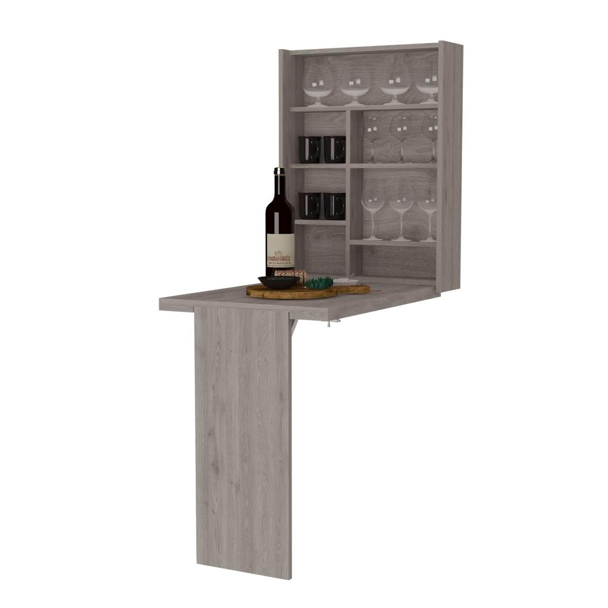 FM FURNITURE Dalton Light Grey Foldable Desk