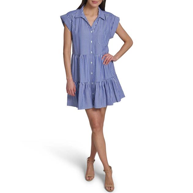 Womens Tommy Hilfiger Short Sleeve Stripe Shirtdress